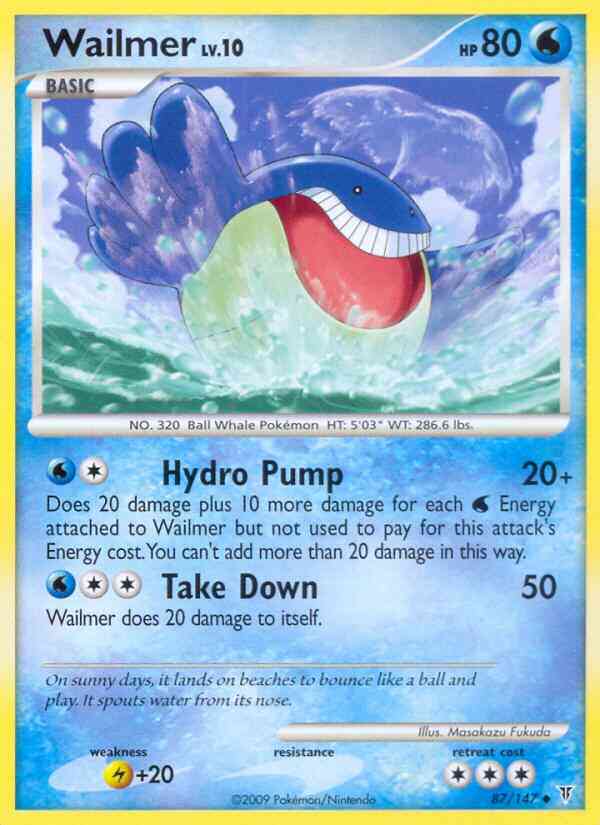 Wailmer - 87/147 - Uncommon [pl3-87] [Non-Holo]