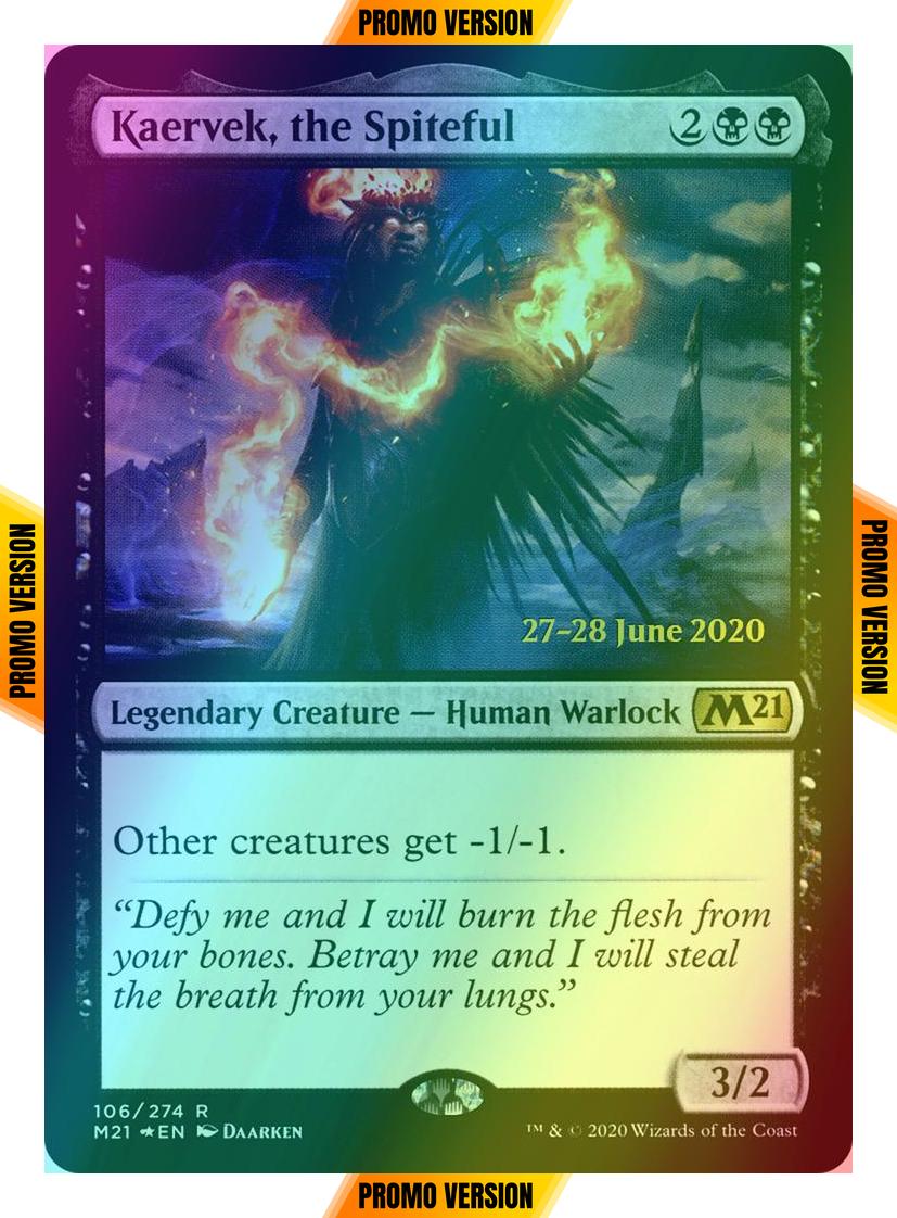 Kaervek, the Spiteful [Prerelease] [106s] [Core Set 2021 Promos] [Foil]