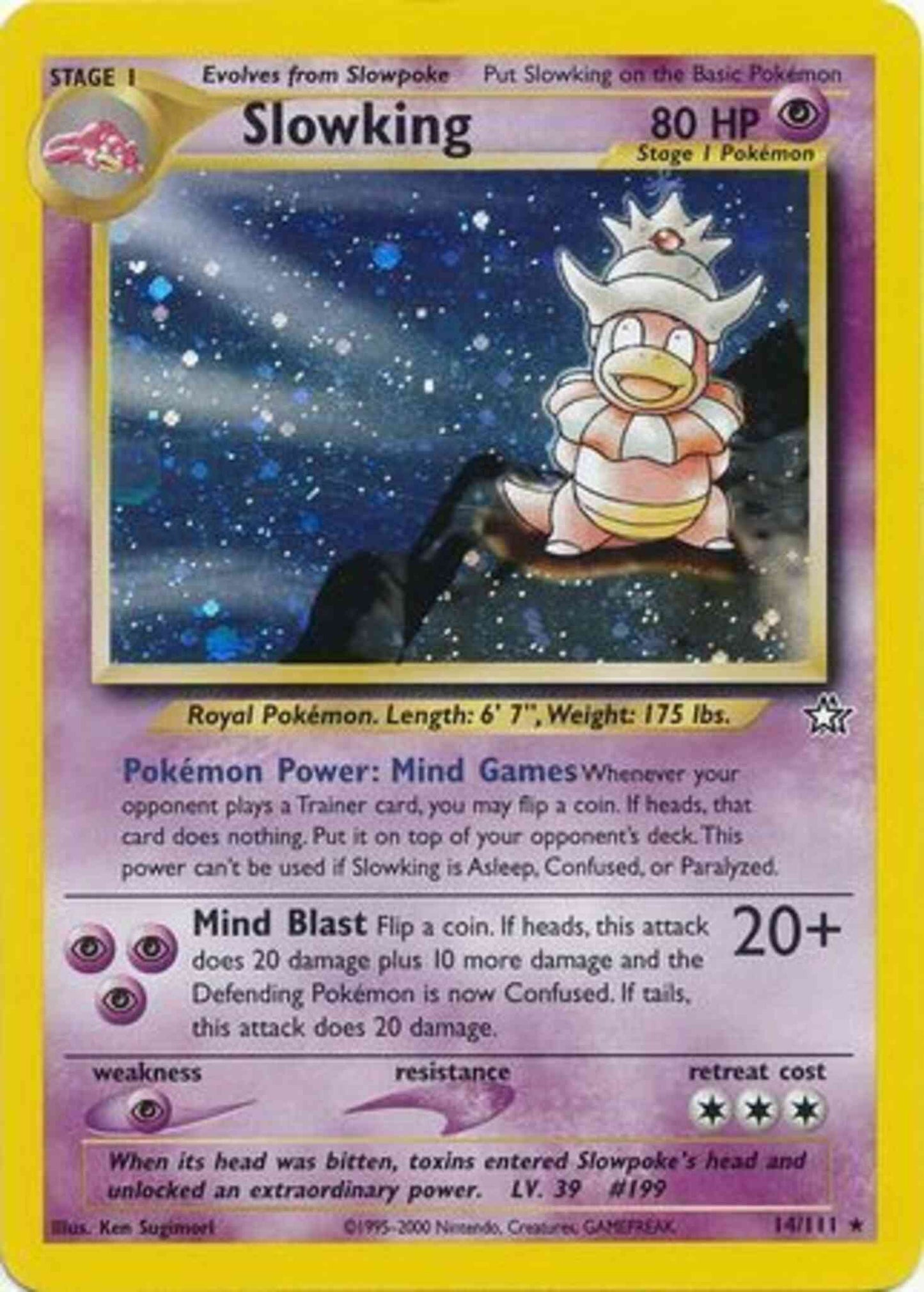 Slowking - 14/111 - Rare - Unlimited [neo1U-14] [Holo]