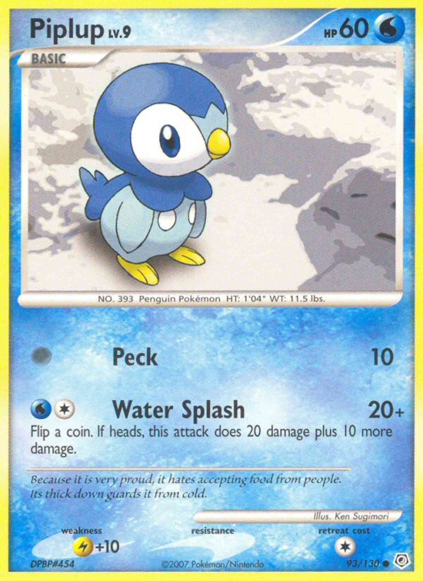 Piplup - 93/130 - Common [dp1-93] [Reverse Holo]