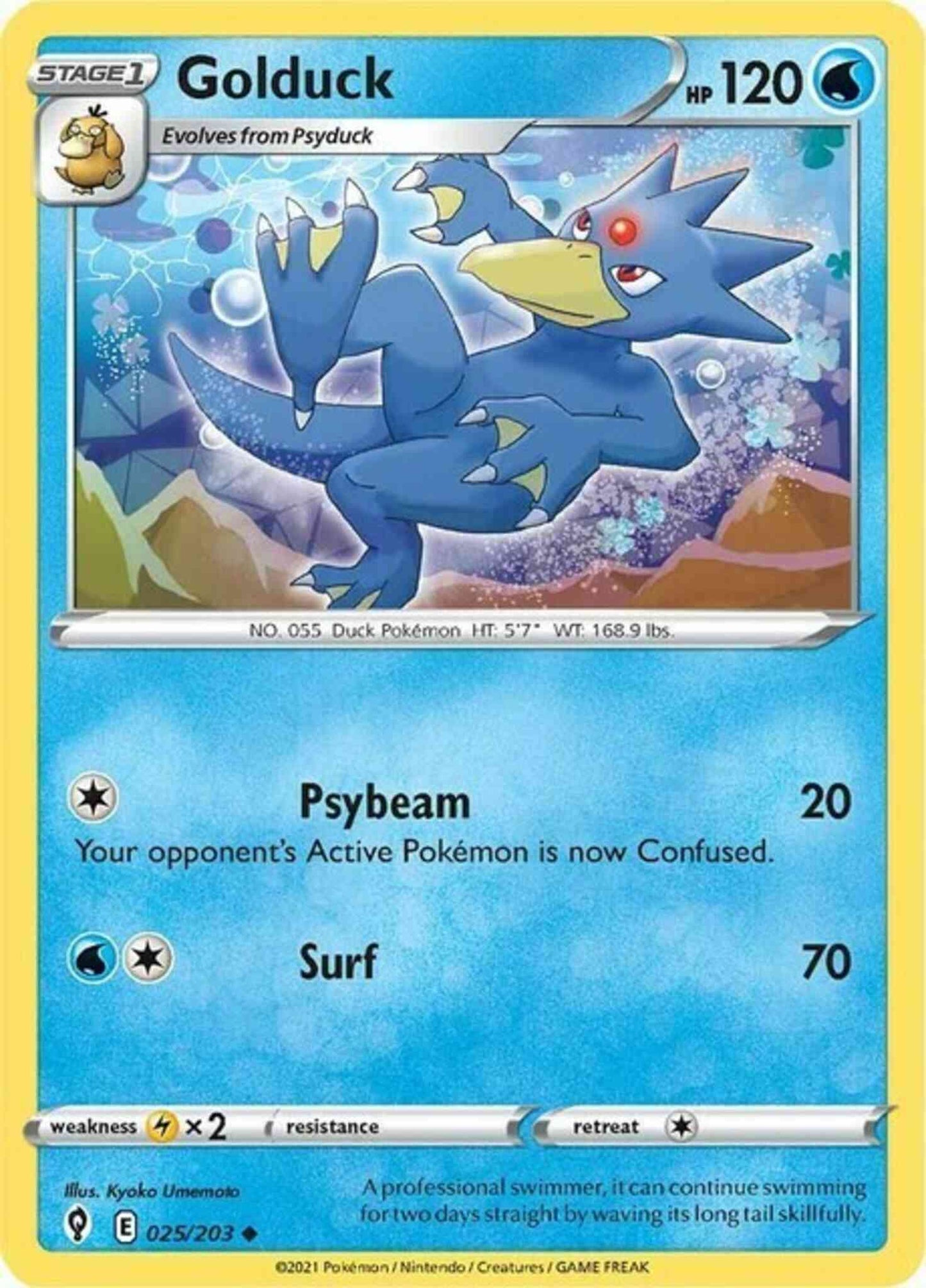 Golduck - 025/203 - Uncommon [swsh7-025] [Reverse Holo]