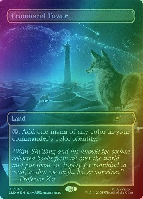 Command Tower [7063] [Borderless] [Avatar: The Last Airbender: Bonus Cards] [Secret Lair Drop] [Foil]