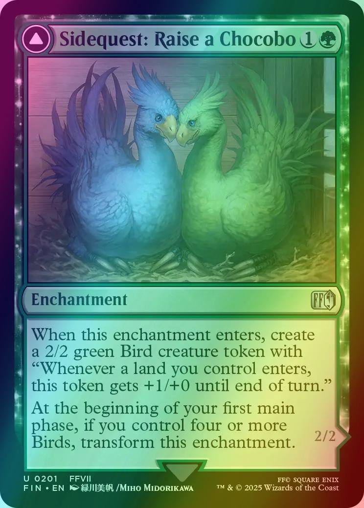 Sidequest: Raise a Chocobo // Black Chocobo [201] [FINAL FANTASY] [Foil]