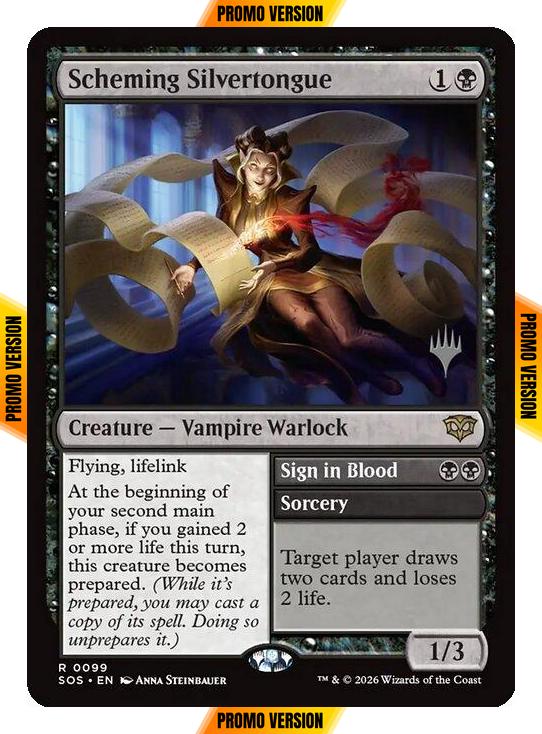 Scheming Silvertongue [99p] [Promo Pack] [Secrets of Strixhaven Promos] [Non-Foil]