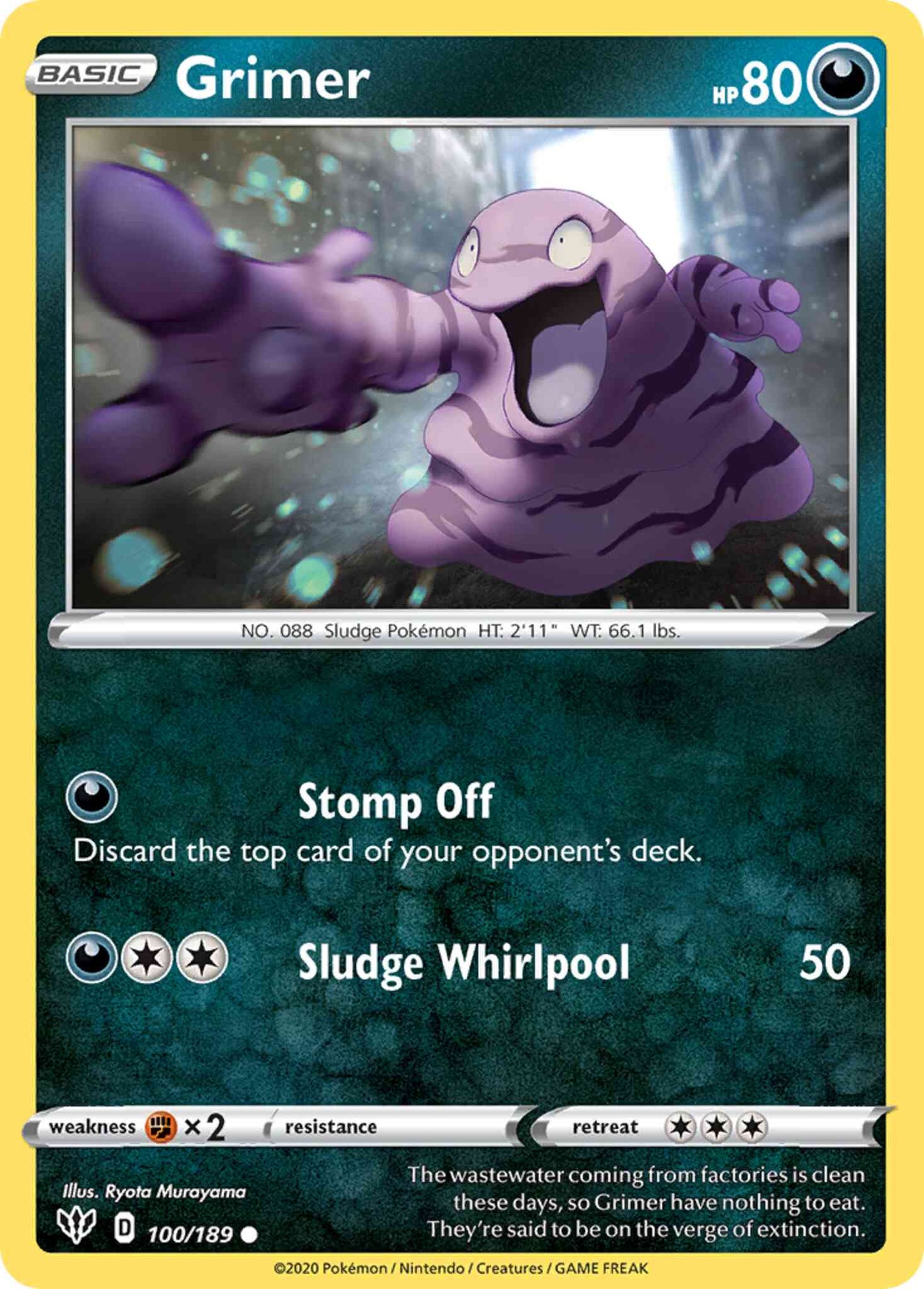Grimer - 100/189 - Common [swsh3-100] [Non-Holo]