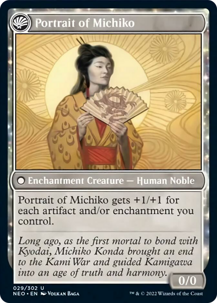 Michiko's Reign of Truth // Portrait of Michiko [29] [Kamigawa: Neon Dynasty] [Non-Foil]