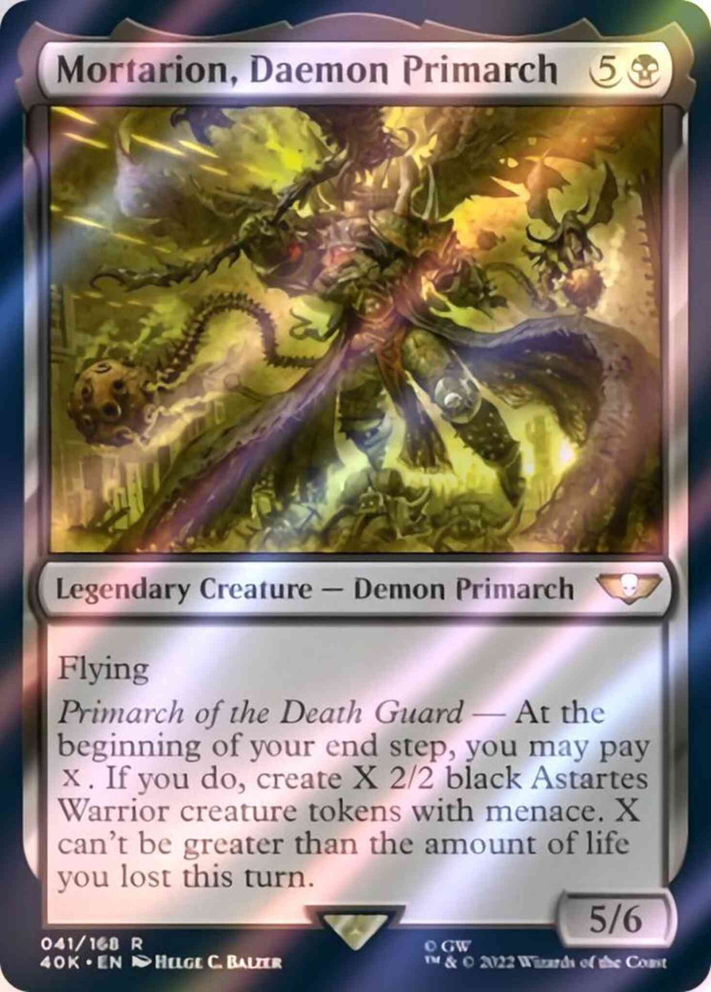 Mortarion, Daemon Primarch [41] [Universes Beyond: Warhammer 40,000] [Surge  Foil] – Face to Face Games