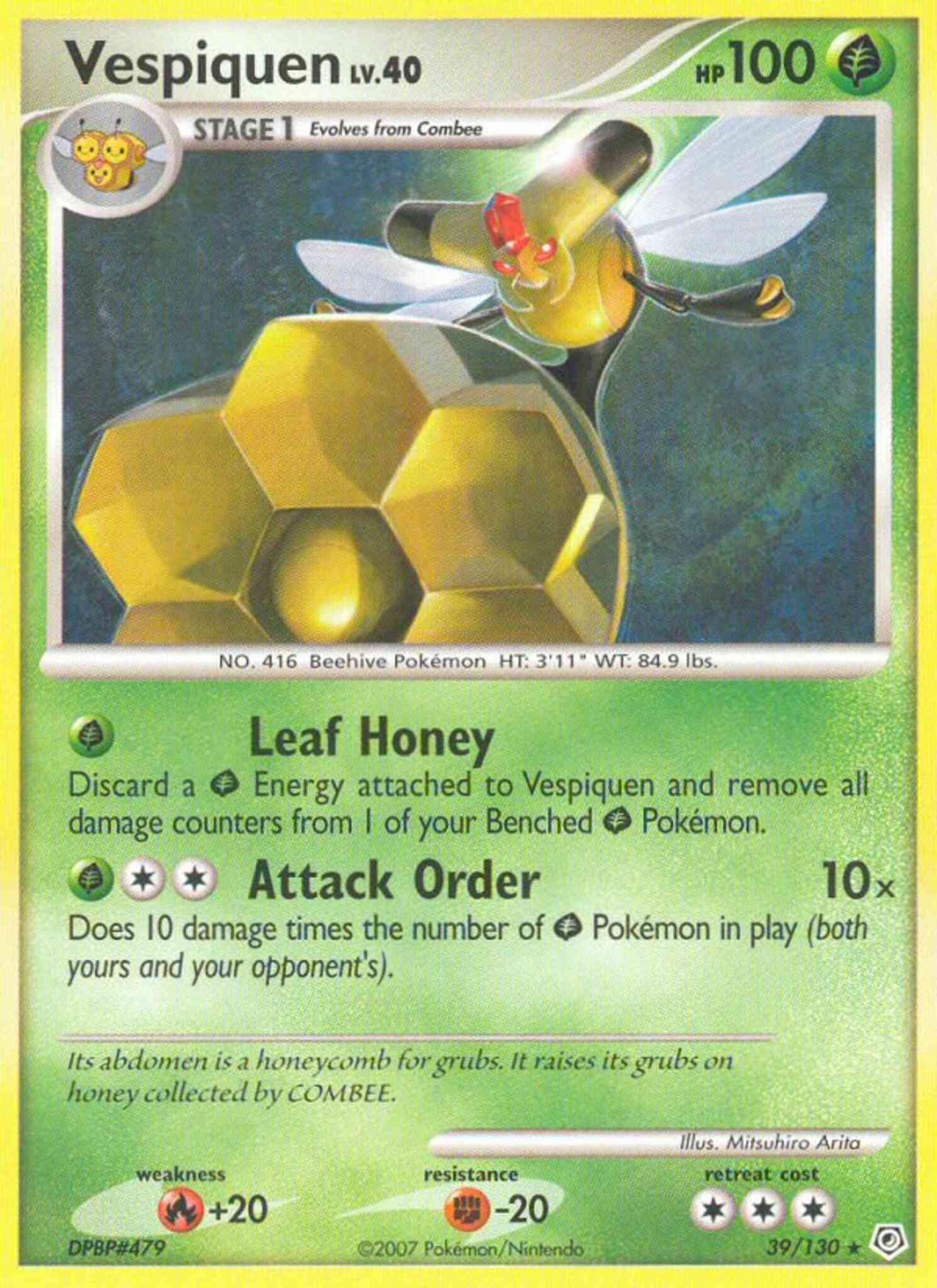 Vespiquen - 39/130 - Rare [dp1-39] [Non-Holo]