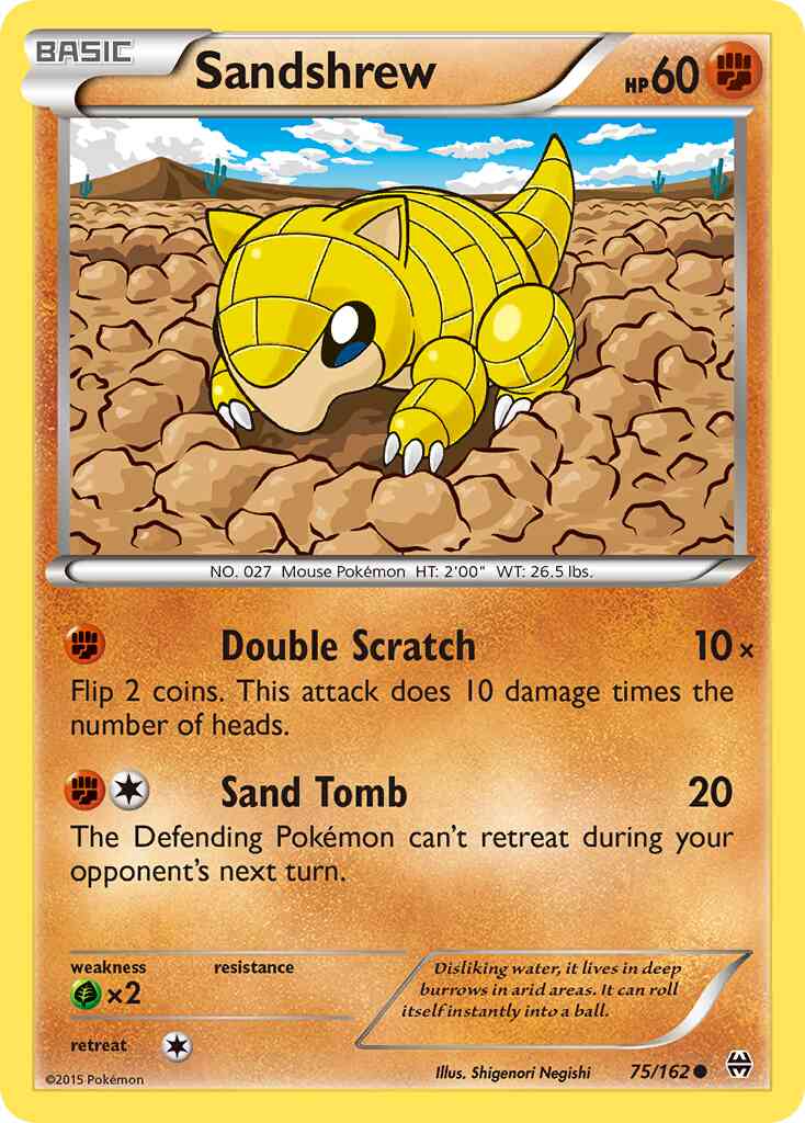 Sandshrew - 75/162 - Common [xy8-75] [Non-Holo]