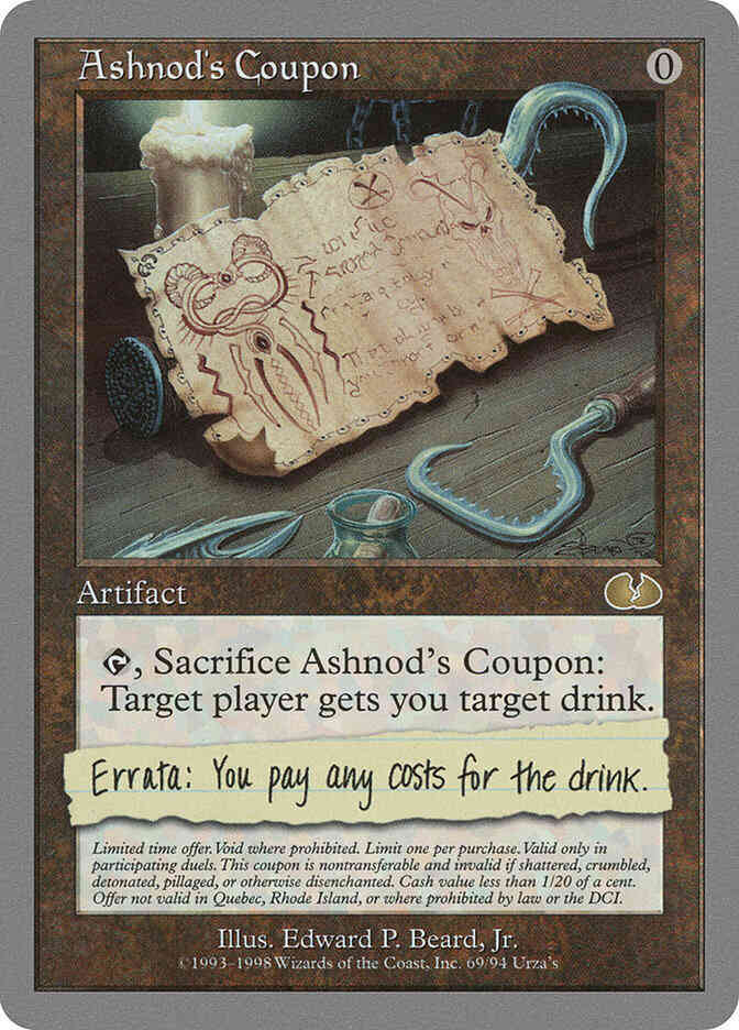 Ashnod's Coupon [69] [Unglued] [Non-Foil]