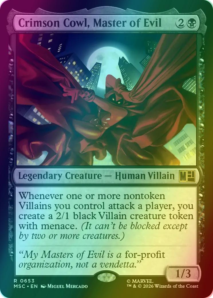 Crimson Cowl, Master of Evil [653] [Jumpstart] [Marvel Super Heroes: Commander] [Foil]