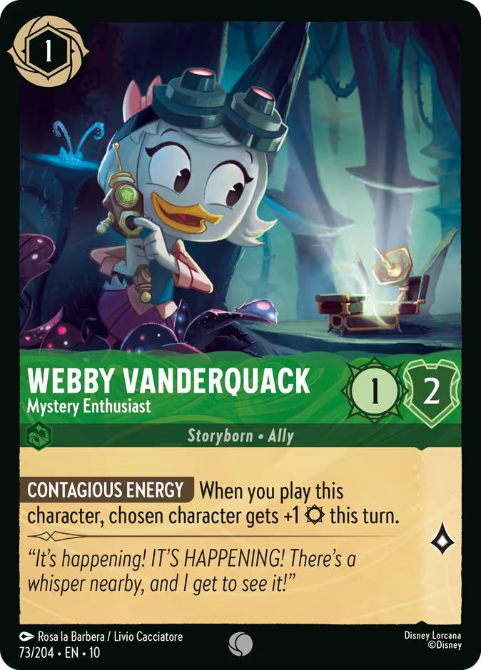 Webby Vanderquack - Mystery Enthusiast - 73/204 [Whispers in the Well] [Non-Foil]