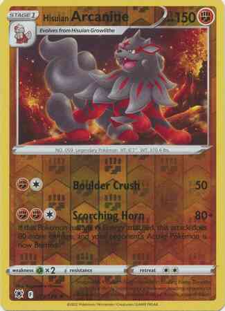 Hisuian Arcanine - 071/189 - Rare [swsh10-071] [Reverse Holo]