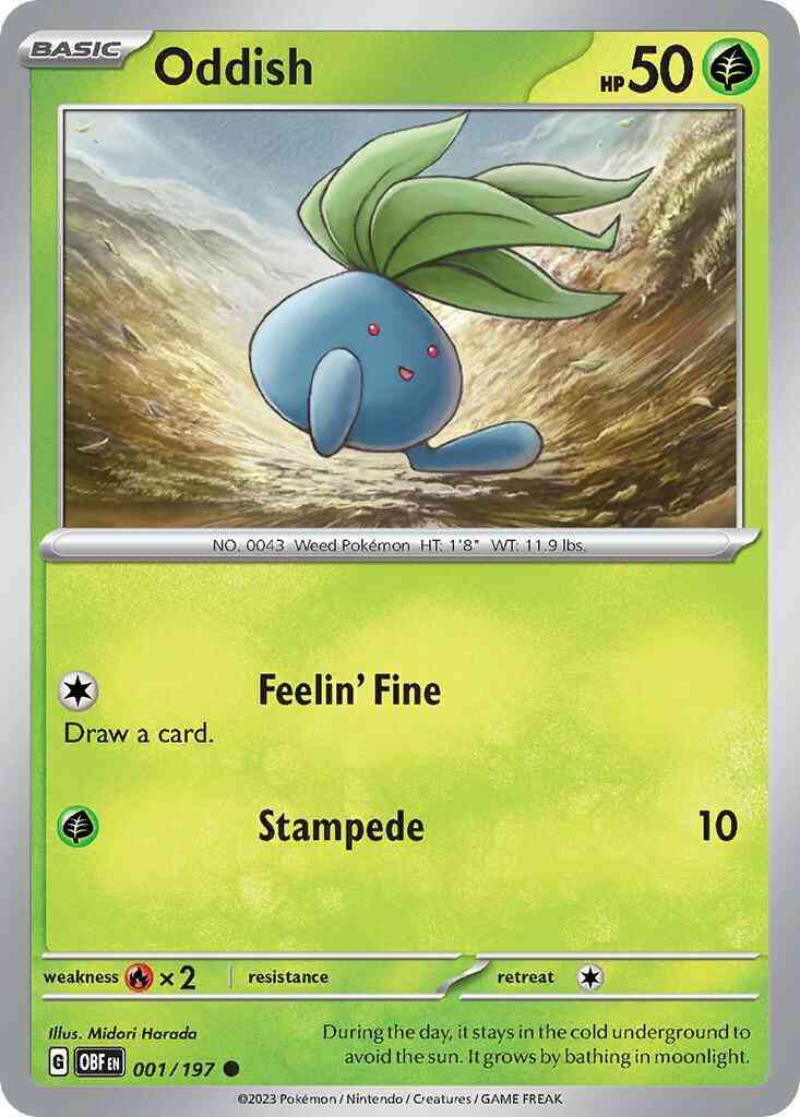 Oddish - 001/197 - Common [sv03-001] [Non-Holo]