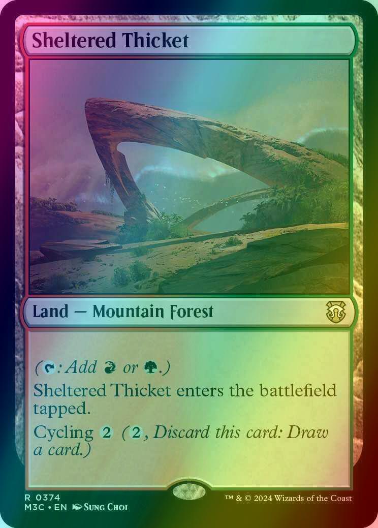 Sheltered Thicket [374] [Modern Horizons 3: Commander] [Ripple Foil]