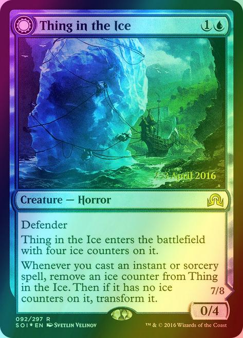 Thing in the Ice // Awoken Horror [92s] [Shadows over Innistrad Promos] [Foil]