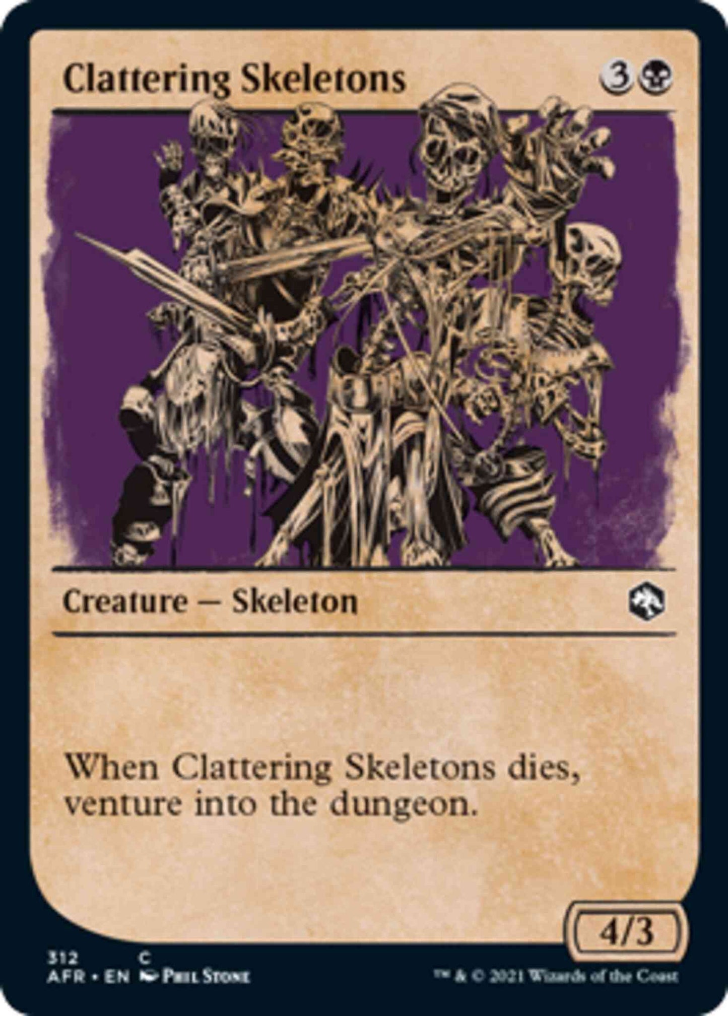 Clattering Skeletons [312] [Rulebook Showcase] [Adventures in the Forgotten Realms] [Non-Foil]