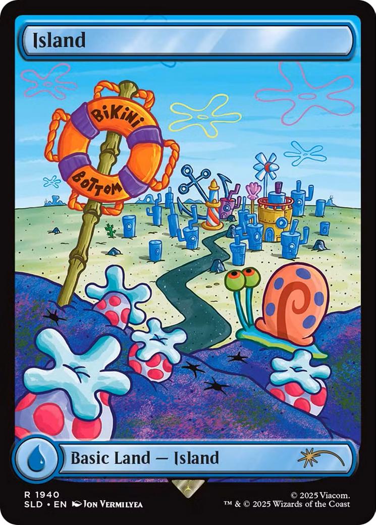 Island [1940] [Full Art] [SpongeBob: Lands] [Secret Lair Drop] [Non-Foil]