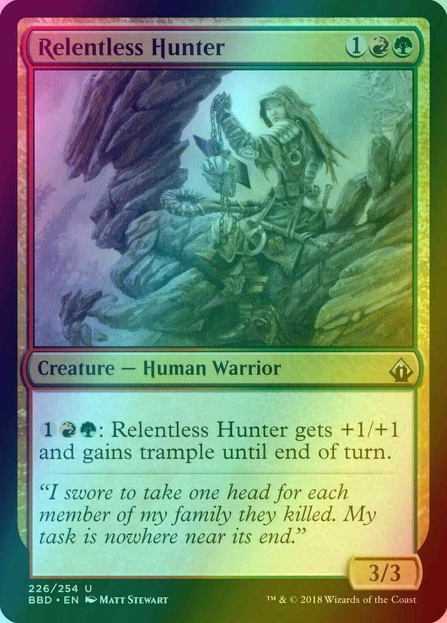 Relentless Hunter [226] [Battlebond] [Foil]