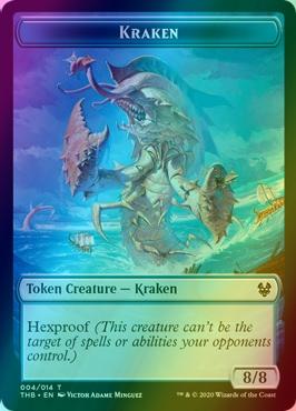 Human Soldier Token (02) // Kraken Token (04) [Theros Beyond Death Tokens] [Foil]