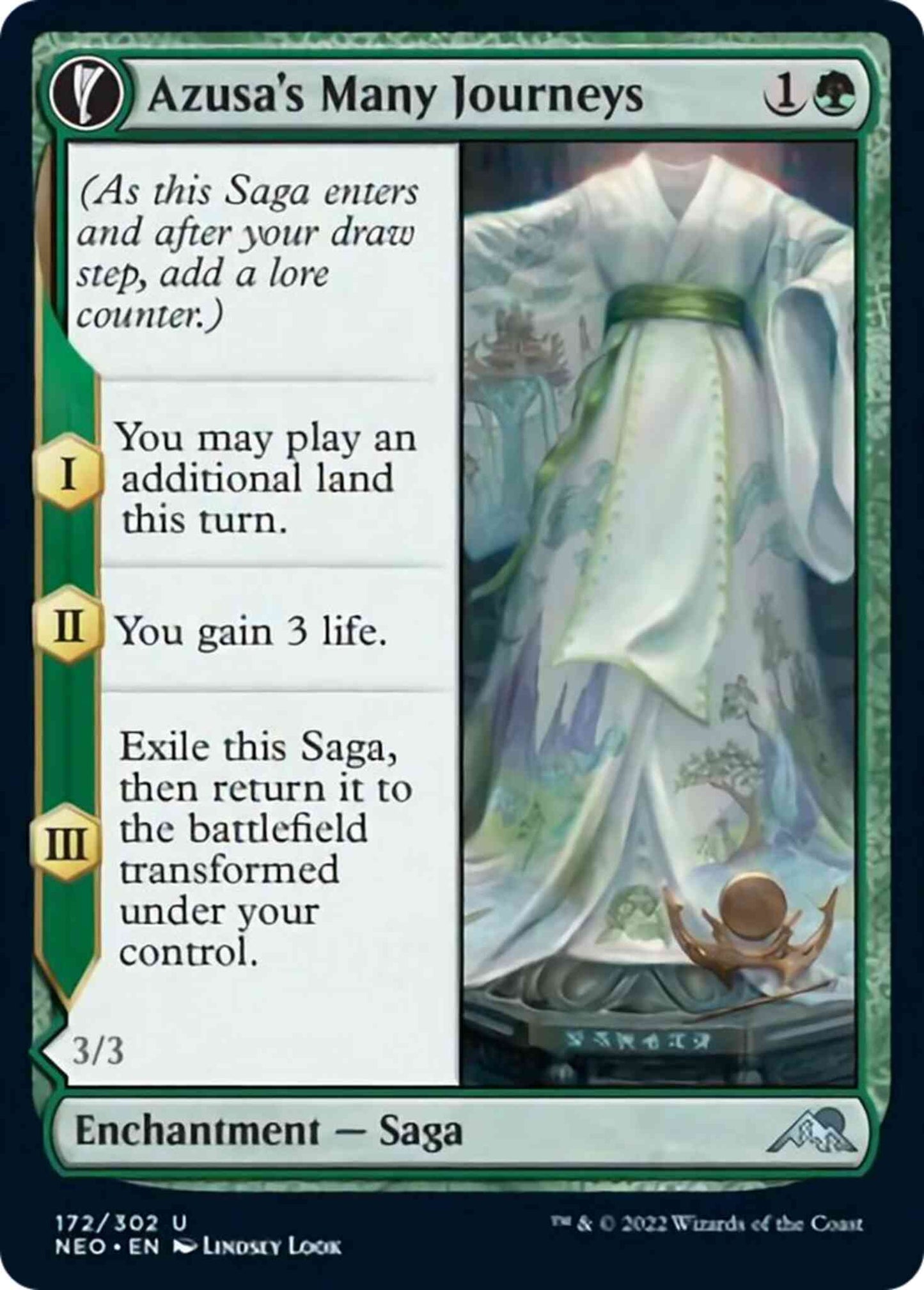 Azusa's Many Journeys // Likeness of the Seeker [172] [Kamigawa: Neon Dynasty] [Non-Foil]