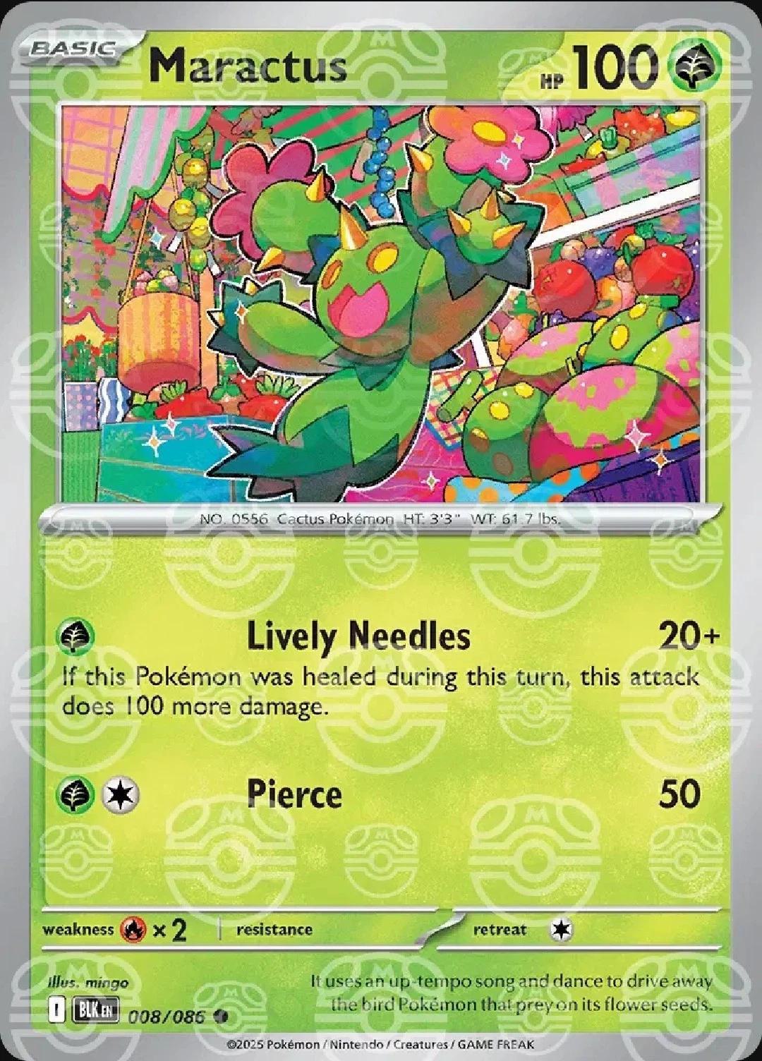 Maractus - Master Ball Pattern - 008/086 - Common [sv105b-008] [Reverse Holo]