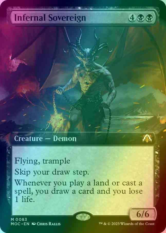 Infernal Sovereign [83] [Extended Art] [March of the Machine: Commander] [Foil]