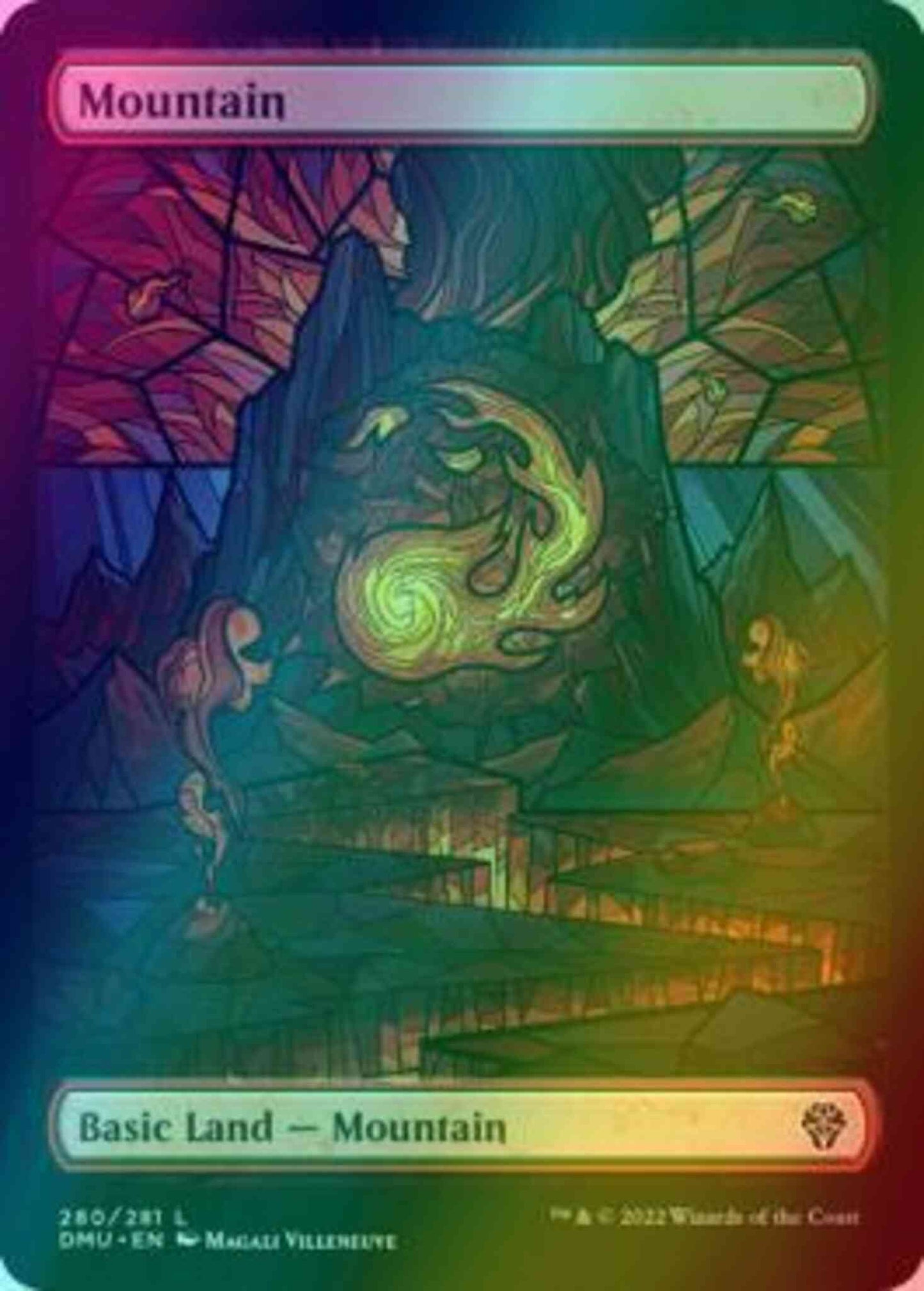 Mountain [280] [Full Art] [Stained Glass Showcase] [Dominaria United] [Foil]