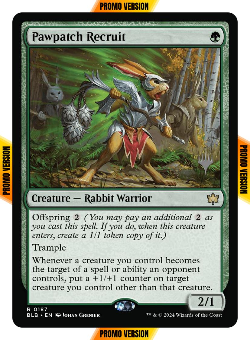 Pawpatch Recruit [187p] [Promo Pack] [Bloomburrow: Promos] [Non-Foil]