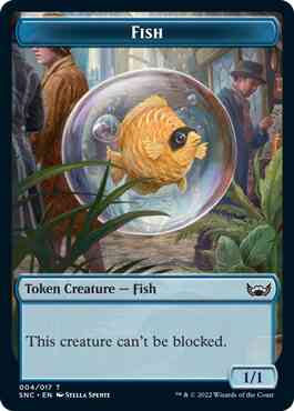 Fish Token (04) // Treasure Token (13) [Streets of New Capenna: Tokens] [Non-Foil]