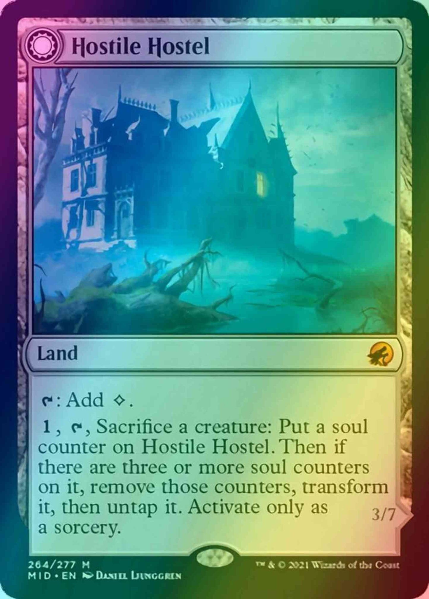 Hostile Hostel // Creeping Inn [264] [Innistrad: Midnight Hunt] [Foil]