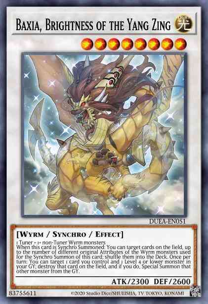Baxia, Brightness of the Yang Zing - DUEA-EN051 - Secret Rare - 1st Edition