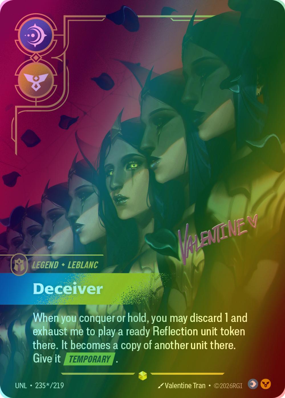 Deceiver (LeBlanc) (Signature) - 235*/219 [Unleashed] [Foil]
