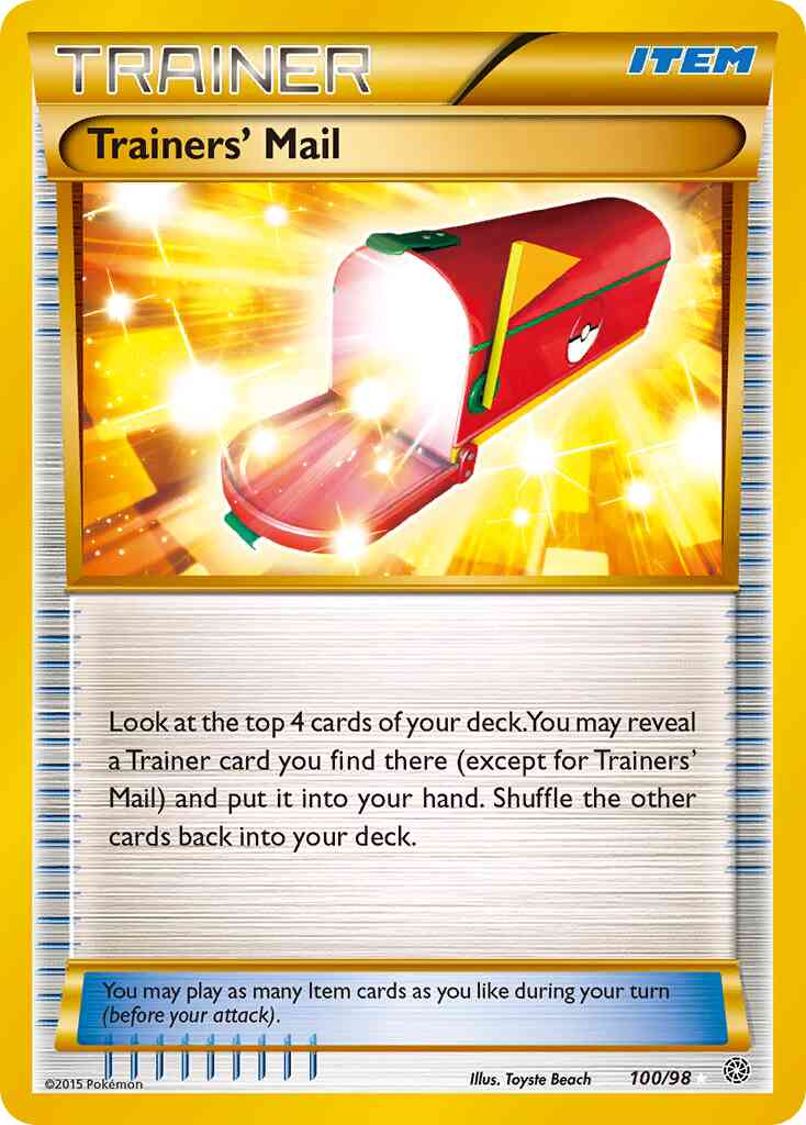 Trainers' Mail - 100/98 - Rare Secret [xy7-100] [Secret]