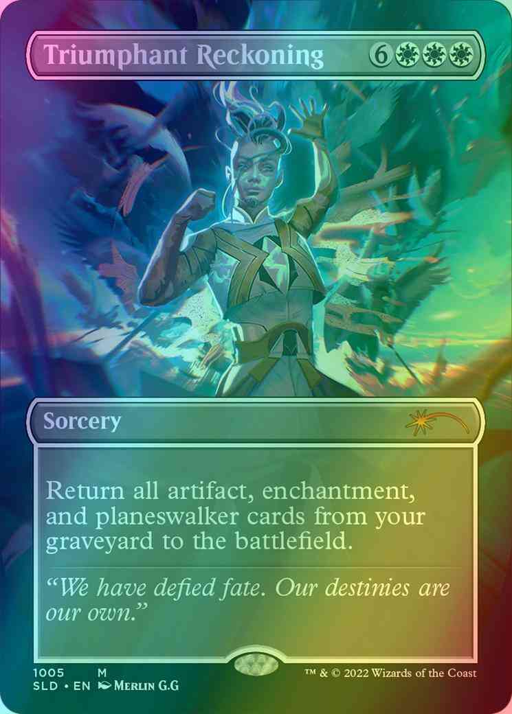 Triumphant Reckoning [1005] [Borderless] [Pride Across the Multiverse] [Secret Lair Drop] [Foil]