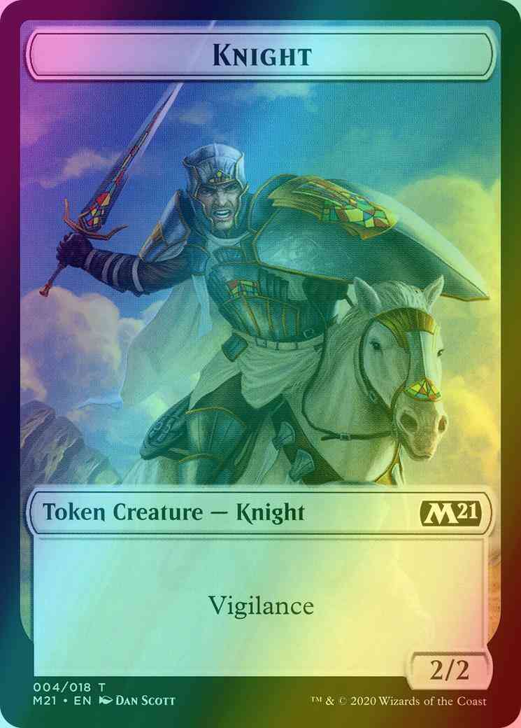 Knight Token (04) // Soldier Token (05) [Core Set 2021 Tokens] [Foil]