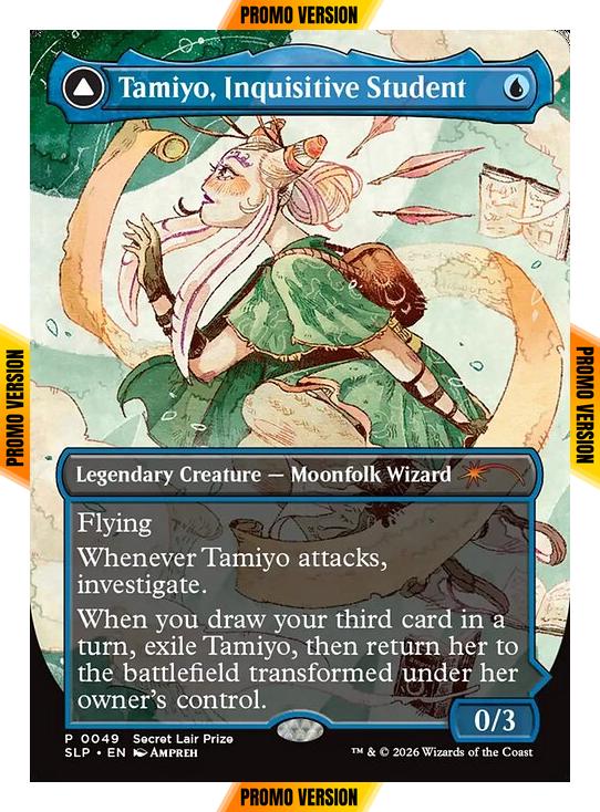 Tamiyo, Inquisitive Student // Tamiyo, Seasoned Scholar [0049] [Borderless] [Secret Lair Promo] [Non-Foil]