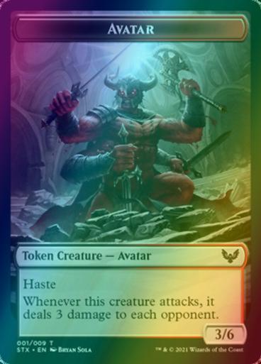 Avatar Token (01) // Spirit Token (06) [Strixhaven School of Mages Tokens] [Foil]