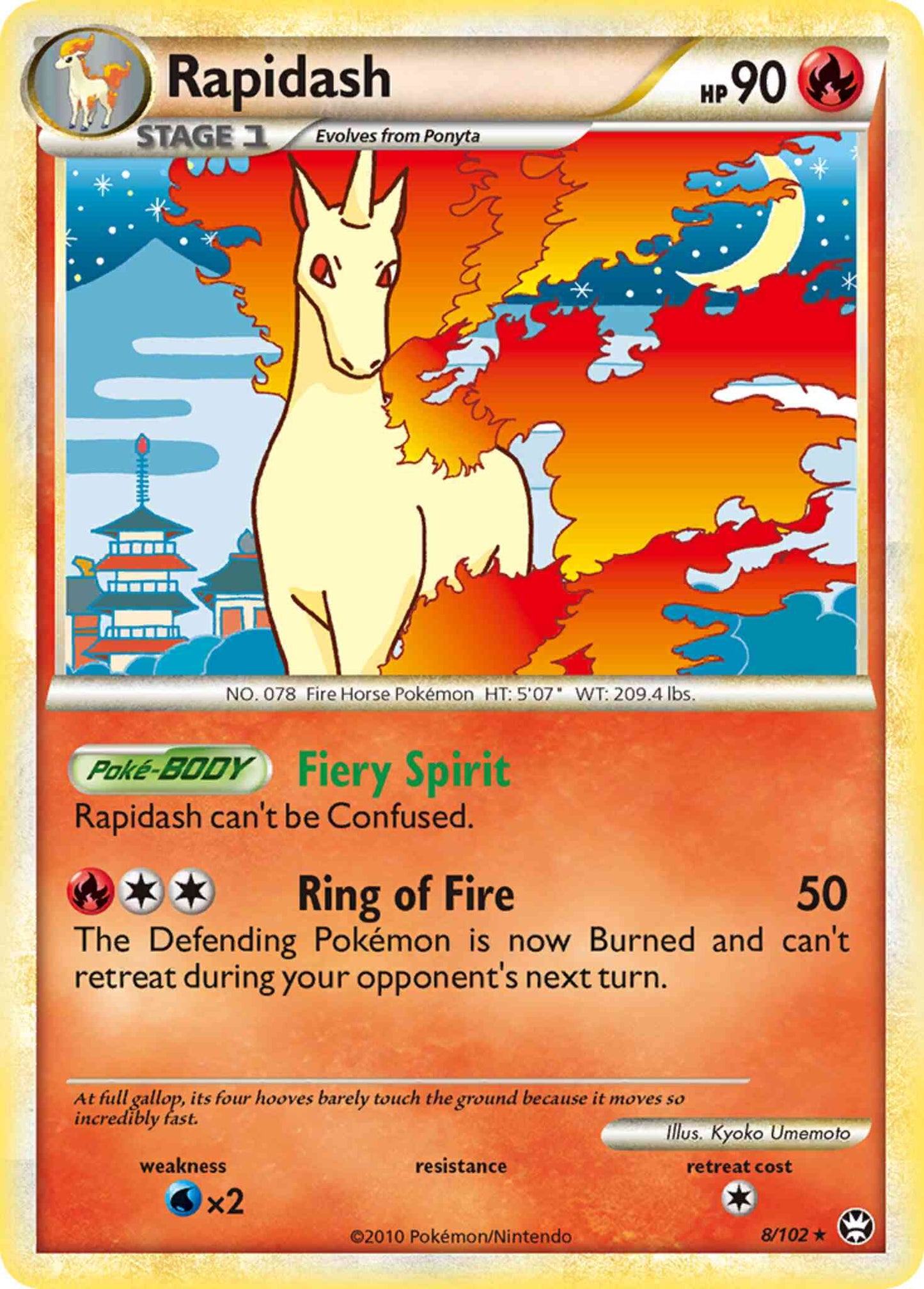 Rapidash - 8/102 - Rare Holo [hgss4-8] [Holo]