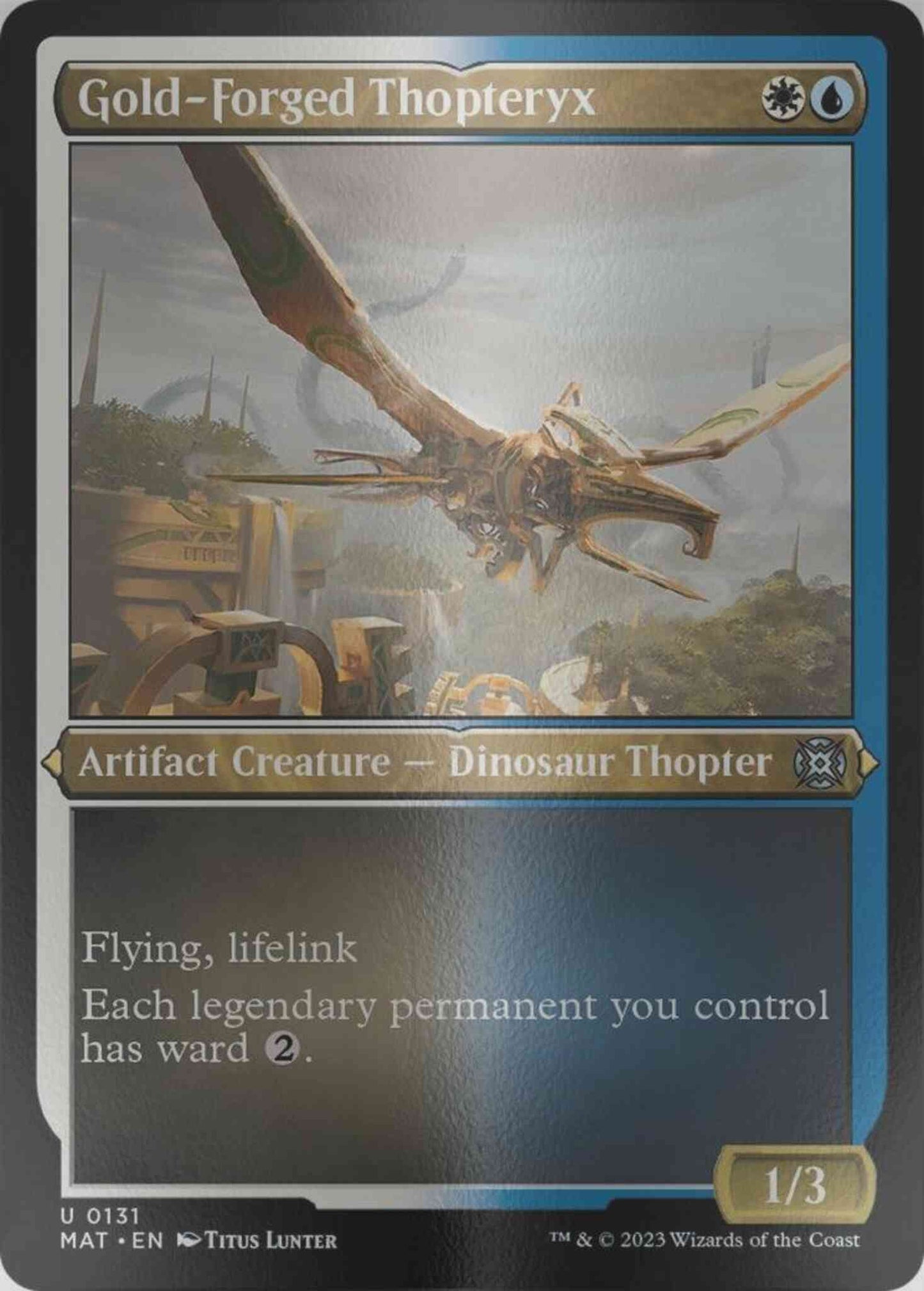 Gold-Forged Thopteryx [131] [March of the Machine: The Aftermath] [Etched Foil]