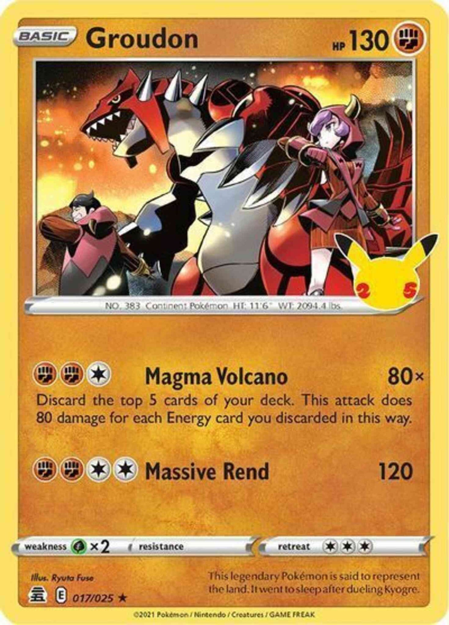Groudon - 017/025 - Rare [cel25-017] [Holo]