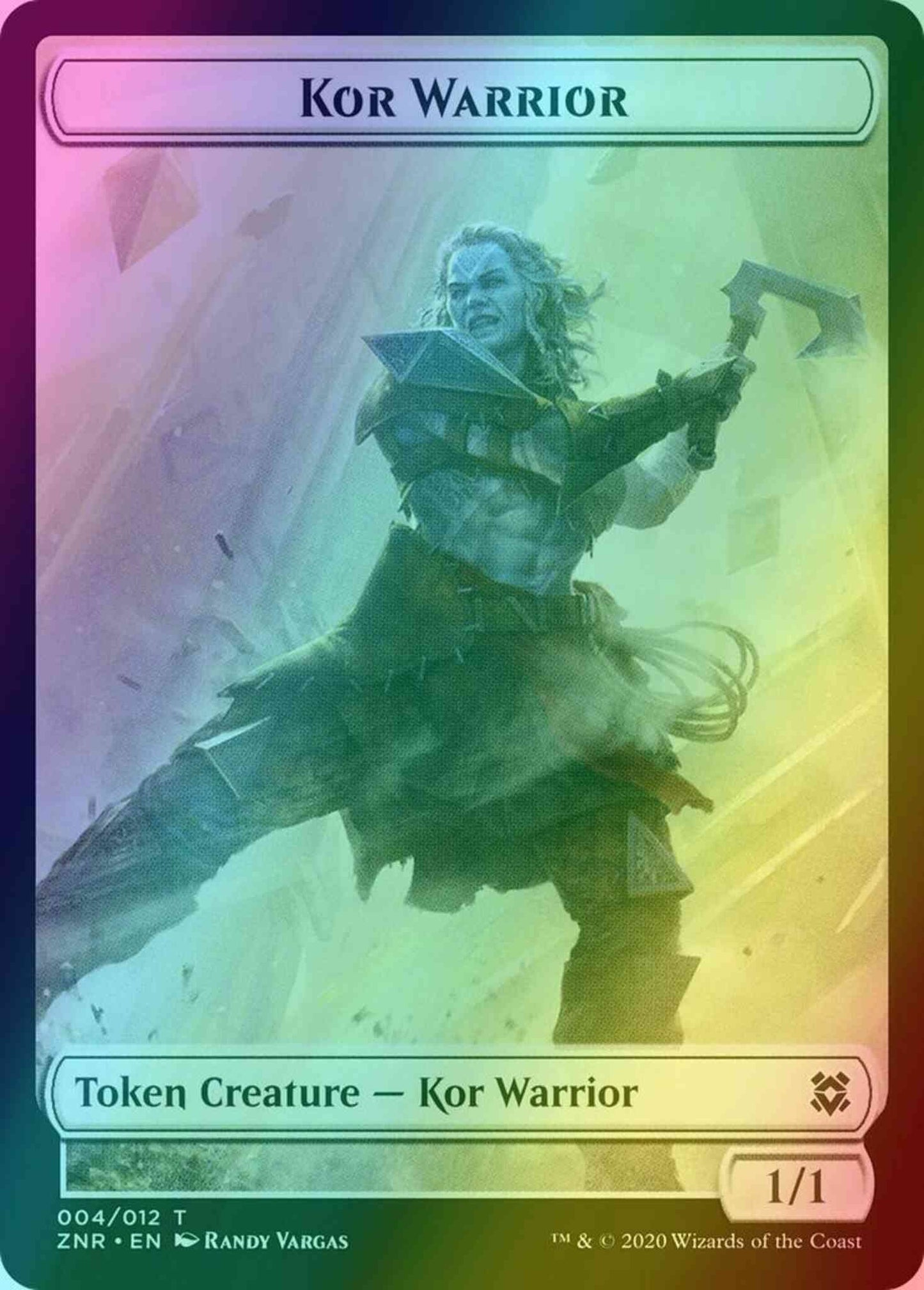 Kor Warrior Token (04) // Plant Token (08) [Zendikar Rising Tokens] [Foil]