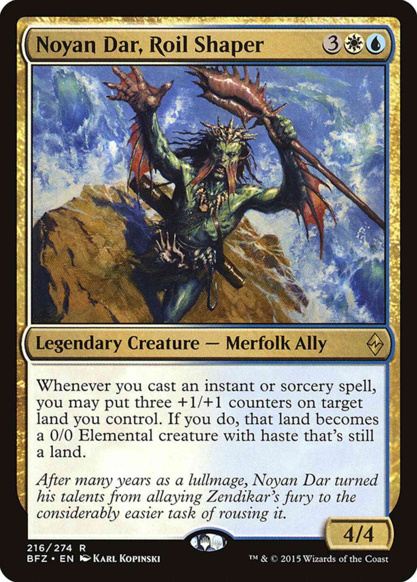 Noyan Dar, Roil Shaper [216] [Battle for Zendikar] [Non-Foil]