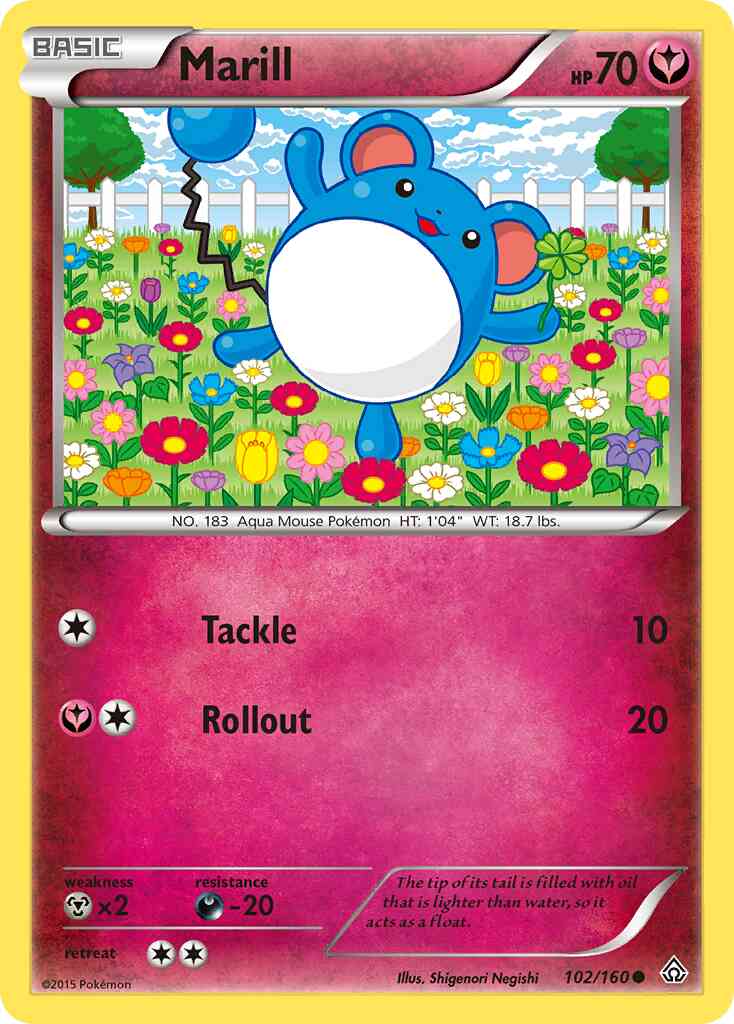 Marill - 102/160 - Common [xy5-102] [Reverse Holo]