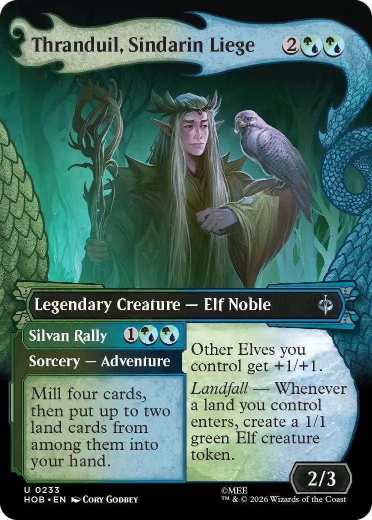 Thranduil, Sindarin Liege [233] [Borderless] [Dragon Hoard] [The Hobbit] [Non-Foil]