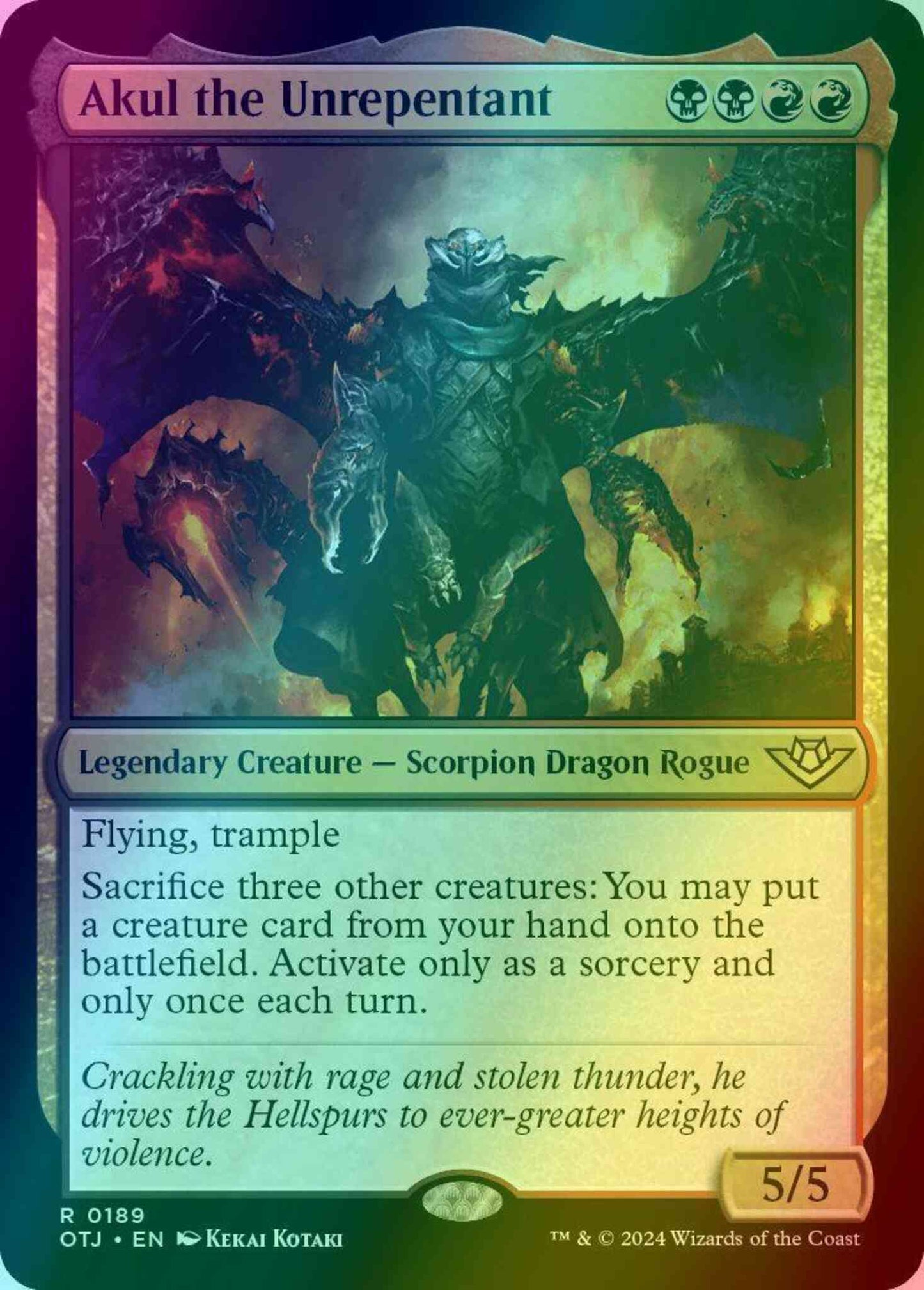 Akul the Unrepentant [189] [Outlaws of Thunder Junction] [Foil]