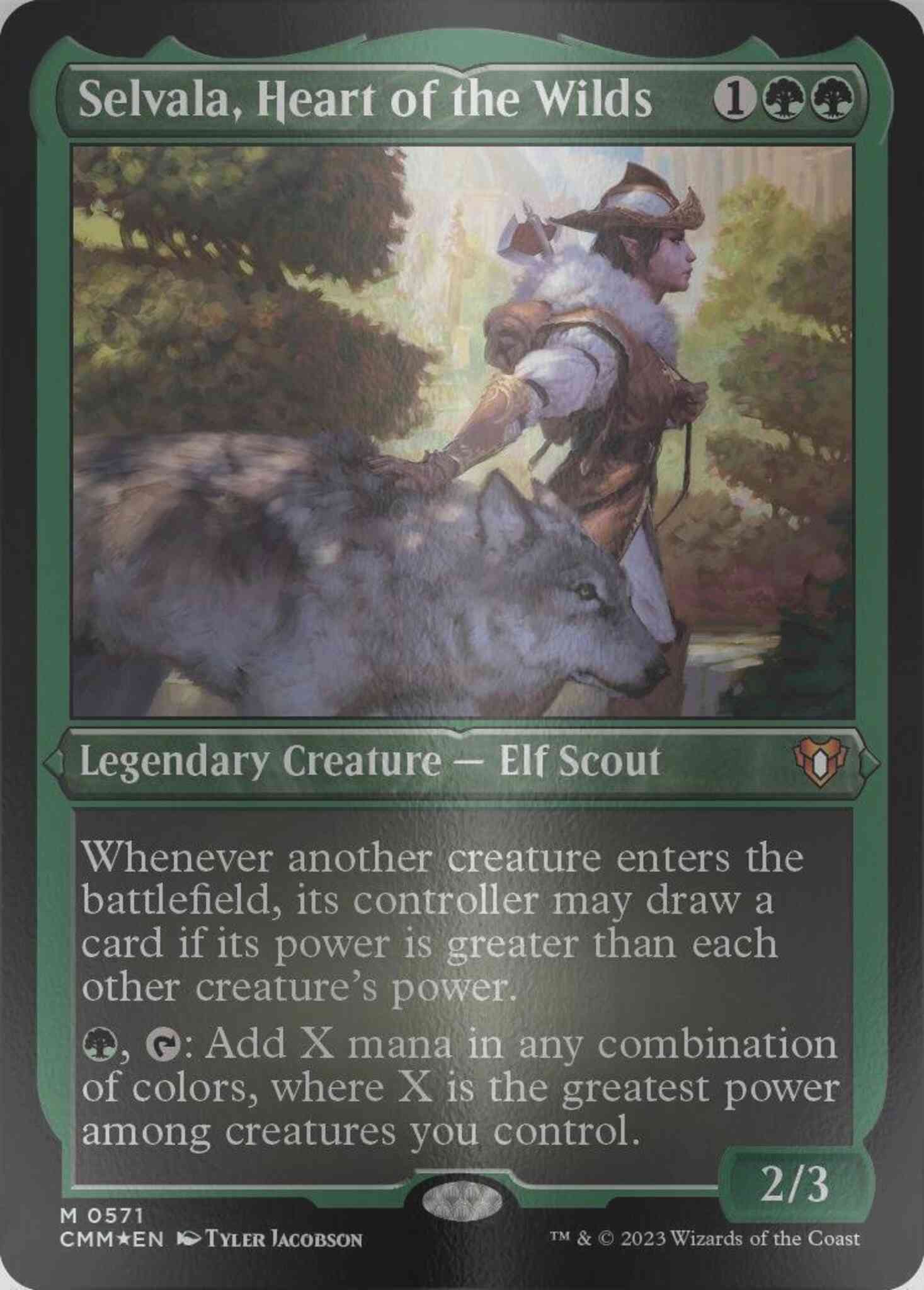 Selvala, Heart of the Wilds [571] [Commander Masters] [Etched Foil