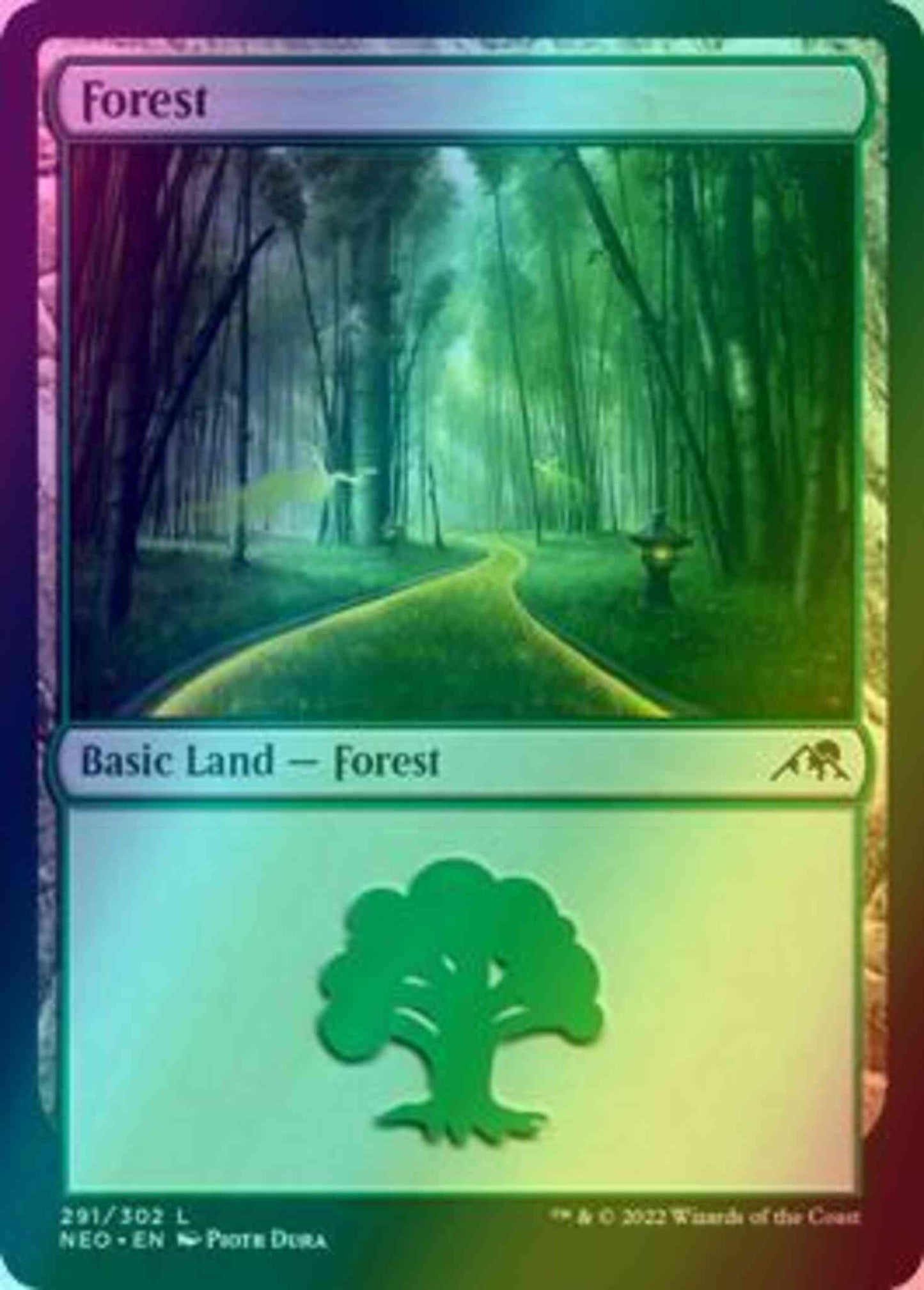 Forest [291] [Kamigawa: Neon Dynasty] [Foil]