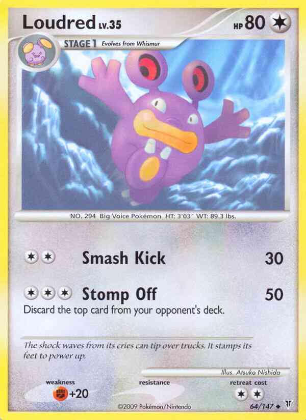 Loudred - 64/147 - Uncommon [pl3-64] [Non-Holo]