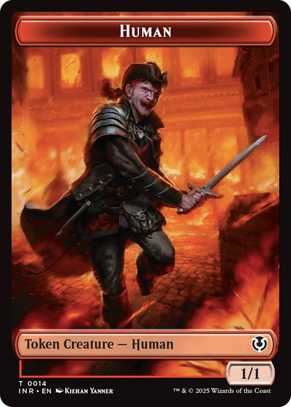 Chandra, Dressed to Kill Emblem (24) // Human Token (14) [Innistrad Remastered: Tokens] [Non-Foil]